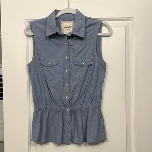Sleeveless Denim Top
